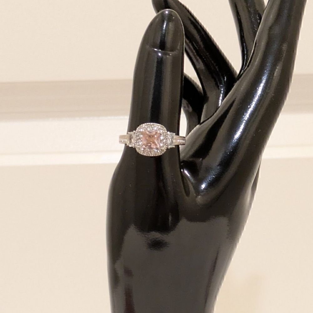 3/$30 RS Covenant Size 10 Rhodium Plated Ring with Cubic Zirconia Stones - Picture 4 of 7